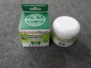 lot 27 image: Hempvana 4 oz Jar Pain Relief Cream...
