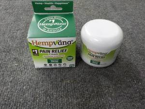 lot 28 image: Hempvana 4 oz Jar Pain Relief Cream...