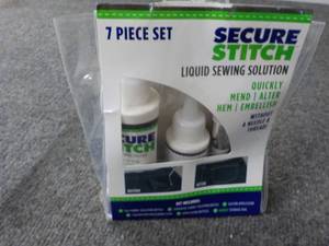 lot 67 image: 7 pc Secure Stitch Liquid Sewing So...