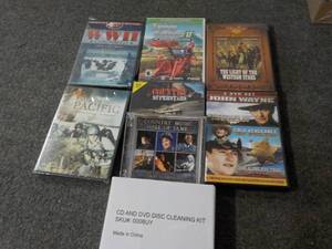lot 74 image: CDs, DVDs, and DVD Disc Cleaning K...