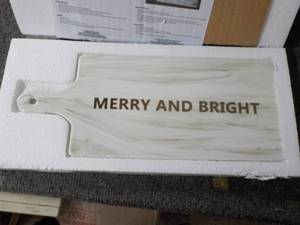 lot 379 image: Set of 2 Merry and Bright Rectangul...