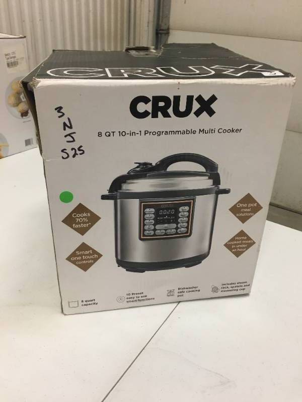 Crux 8-Qt. 10-In-1 Instant Programmable Multi-Cooker 14721