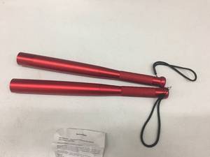 lot 145 image: Brand New Lot of TWO LED Zoom Security Bat Flashlights - RED