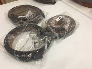 lot 218 image: Brand New Lot of SEVEN Gold Coast Mens Size 36 Leather Belts