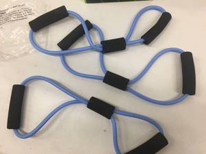 lot 242 image: Brand New Lot of EIGHT Figure 8 Stretch & Tone Exercise Bands