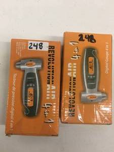 lot 248 image: Brand New Lot of TWO Revolution Air 4 In 1 Emergency Tool, Digital Gauge, Flashlight & More