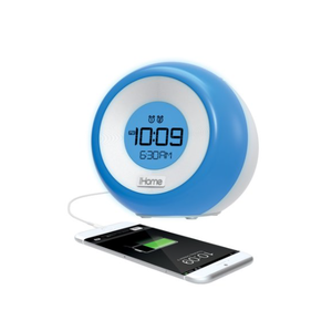 lot 129 image: Brand New iHome IM29SC Color-Changing Dual Alarm FM Clock Radio with USB Charging