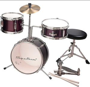 lot 160 image: Brand New Spectrum 3-Piece Junior Drum Kit - Rockstar Red