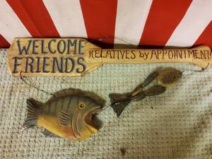 lot 102 image: 2 cabin decor signs