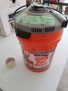 lot 48 image: Ridgid bucket vac with 5-gallon bucket.