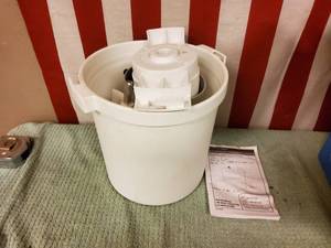 lot 21 image: Home made ice cream  maker.