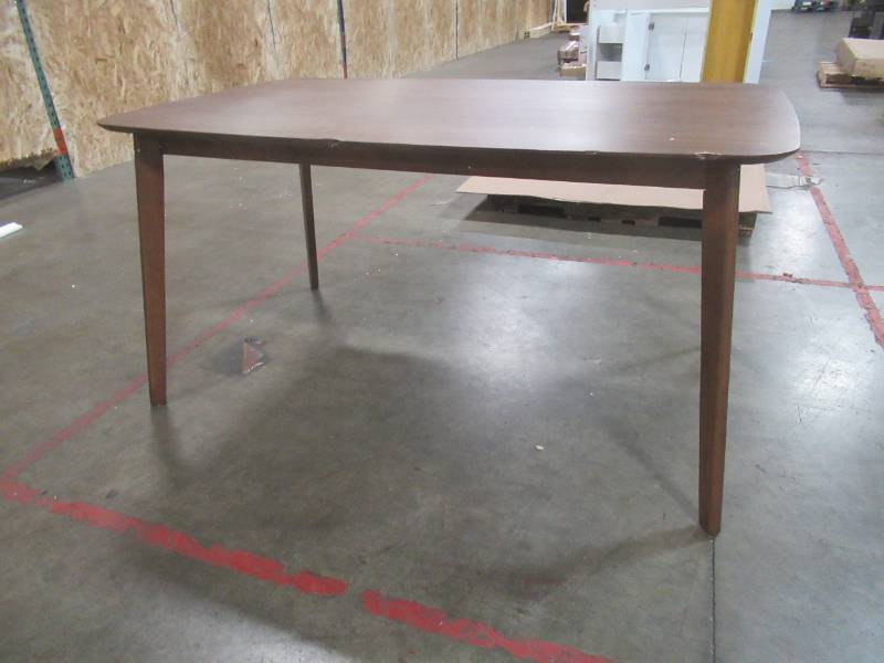 lot 454 image: Wood Dining Table - NH449892 - Scratch and Dent. Dimensions 35.43 x 59 x 29.53 Tall.