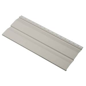 lot 102 image: Ply Gem Transformations Double 4.5 in. x 145 in. Pewter Dutch Lap Vinyl Siding, PCD45NPH.