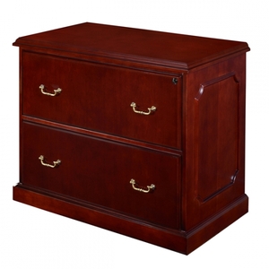 lot 307 image: Regency 36 in. Prestige Mahogany Lateral File (No Key, Drawers Unlocked) Model TVLF3824MH