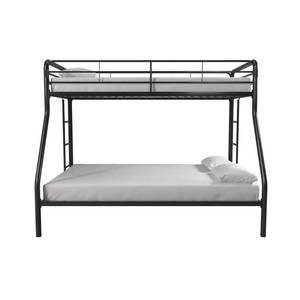 lot 160 image: DHP Cindy Black Twin over Full Metal Bunk Bed, DE94194 - Open Carton - May Be Missing Pieces - Did not notice Hardware.