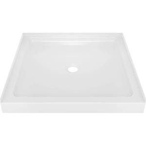 lot 164 image: Delta Classic 400 36 in. x 36 in. Single Threshold Shower Base in High Gloss White, 40054 - Unclaimed Freight.