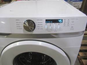 lot 332 image: Samsung 27 in. 4.5 cu. ft. High-Efficiency White Front Load Washing Machine with Self-Clean, ENERGY STAR - Electronics Work - Drum Will Not Spin.