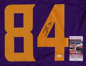 lot 11 image: Minnesota Vikings Irv Smith JR Signed Limited Edition Purple Speed Rush Pro Style Jersey JSA Authenticated