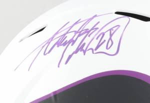 lot 12 image: Minnesota Vikings Legend Adrian Peterson Signed Riddell Full-Sized Lunar Eclipse Speed Helmet JSA COA
