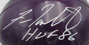 lot 15 image: Minnesota Vikings Legend Fran Tarkenton Signed Full-Size Throw-Back Helmet Inscribed HOF 86 Beckett COA
