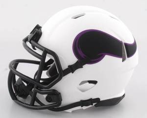 lot 23 image: Minnesota Vikings Great Daunte Culpepper Signed Lunar Eclipse Alternate Speed Mini Helmet PSA COA
