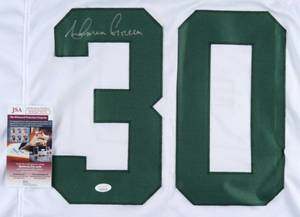 lot 27A image: Green Bay Packers Legend Ahman Green Signed White Pro Style Jersey JSA COA