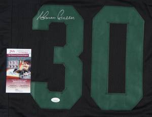 lot 27B image: Green Bay Packers Legend Ahman Green Signed Black Limited Editin Pro Style Jersey JSA COA