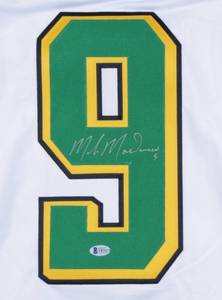 lot 34 image: Minnesota North Stars Legend Mike Modano Signed White Pro Style Jersey Beckett Hologram