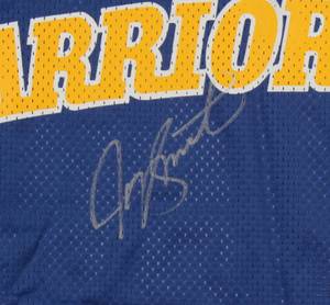 lot 39 image: Golden State Warriors Joe Smith Signed Champion Practice On-Court Style Blue Jersey JSA COA