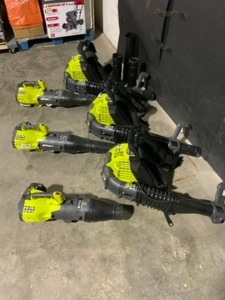 RYOBI 175 MPH 760 CFM 38cc Gas Backpack Leaf Blowers & 160 MPH 520 CFM 25cc Gas Jet Fan Blowers. Various Conditions. See Pictures