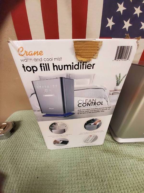 Crane top fill humidifier