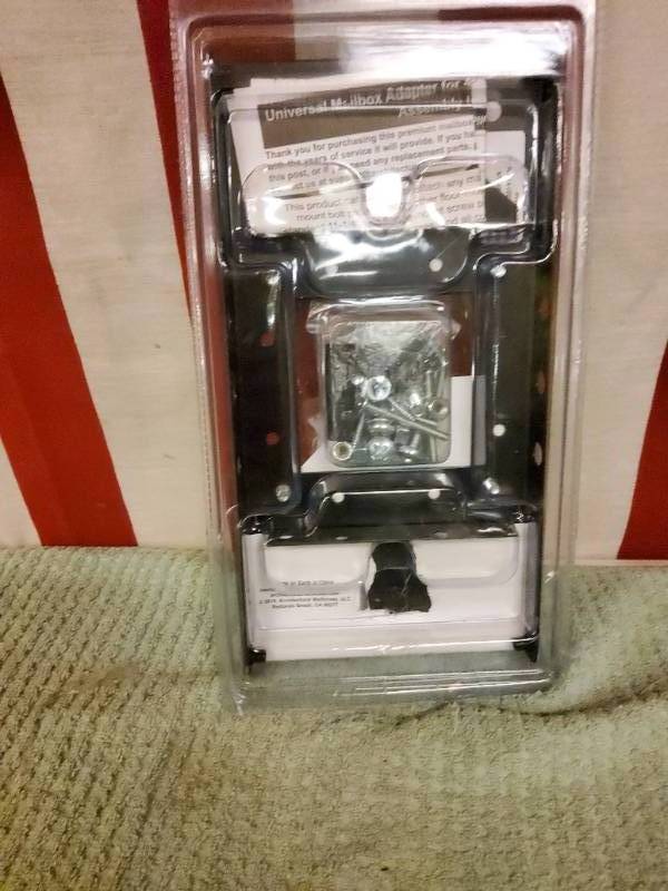 Steel mail box bracket for 4 x 4 post