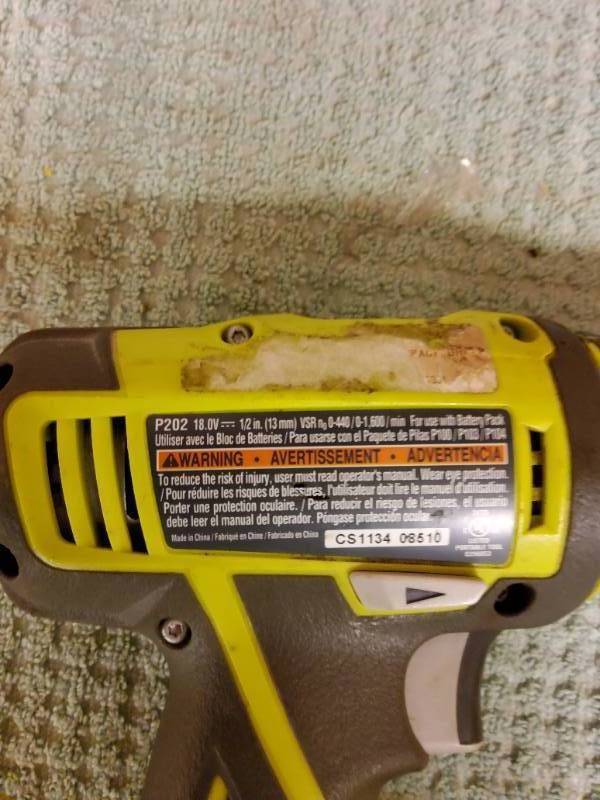 Ryobi 18-volt keyless chuck drill.  tool only)