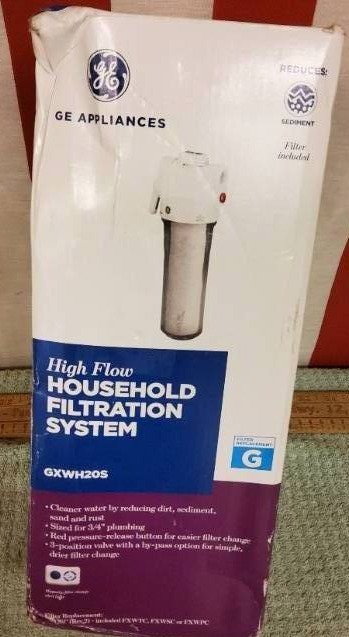 GE high flow water filtration system and 2 HDX refrigerator filters