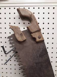 lot 173 image: Large Antique Saw - Overall about 46 Long - NO SHIPPING