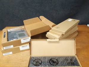 lot 64 image: New in Box (2) Cisco VOiP Phones - Part No. CP7962G-REF  (9) New in Box DELL Keyboards