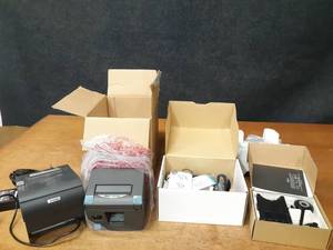 lot 69 image: Lot of Computer Items - Receipt Printers (Epson TM-T88IV and Star TSP700II) and More