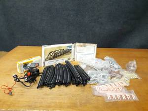lot 77 image: Lot of HO Model Railroad Power Supplies, Track, Bridge and More