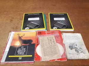 lot 110 image: Assorted John Deere and IH Manuals  1949 Glueks Almanac