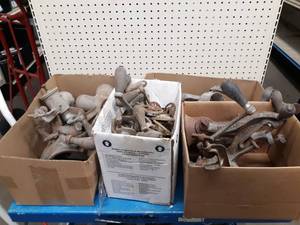 lot 117 image: Large Lot of Vintage Meat Grinders and Parts - NO SHIPPING