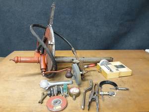 lot 123 image: Bennett 20 Gallon Drum Pump, Tools and More - NO SHIPPING