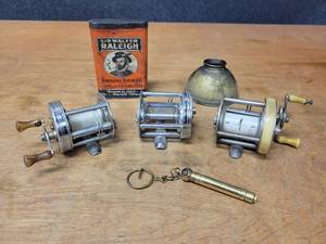 lot 208 image: (Lot of 3) Vintage Fishing Reels and More