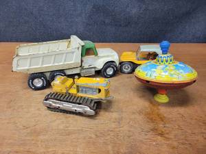 lot 212 image: Lot of Vintage Toys - Nylint Dump Truck, Hubley Dozer and More