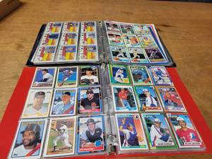 lot 304 image: Lot of Baseball and Football Cards in Binders - Range from Late 70s to 90s