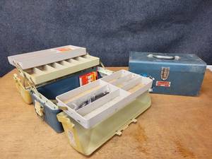 lot 313 image: Tackle Box and Metal Tool Box