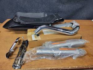 lot 278 image: Lot of Assorted Motorcycle Parts and WeatherTech Floor Mats - NO SHIPPING