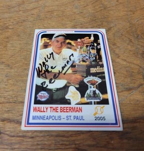 lot 296 image: Wally the Beerman Signed Card