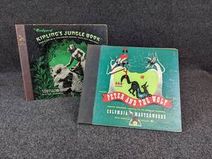 lot 172 image: Rudyard Kiplings Jungle Book Recorded Story on 3 Records and Peter and the Wolf Recorded Story on 3 Records