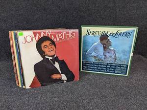 lot 235 image: Lot of Vintage Records - Serenade for Lovers Collection, Johnny Mathis, Barry Manilow, Ernest Tubb, The Hooters, and More NO SHIPPING