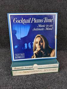 lot 239 image: Lot of (3) Readers Digest Musical Collections - Lets Take a Sentimental Journey, Romantic Serenade, and Cocktail Piano Time NO SHIPPING
